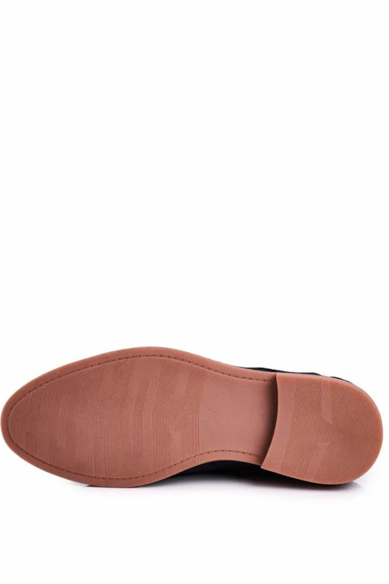 Mokasyny Sznurowane|Bednarek Polish Shoes>Boto Męskie Skórzane Mokasyny Nubuk BEDNAREK Granatowe