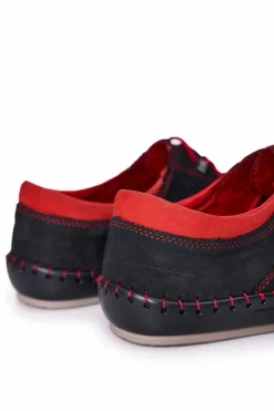 Outlet Boto Męskie Skórzane Półbuty BEDNAREK Granatowe