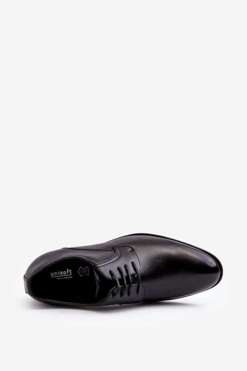 Sale Męskie Skórzane Półbuty Czarne Harene Męskie Półbuty Eleganckie