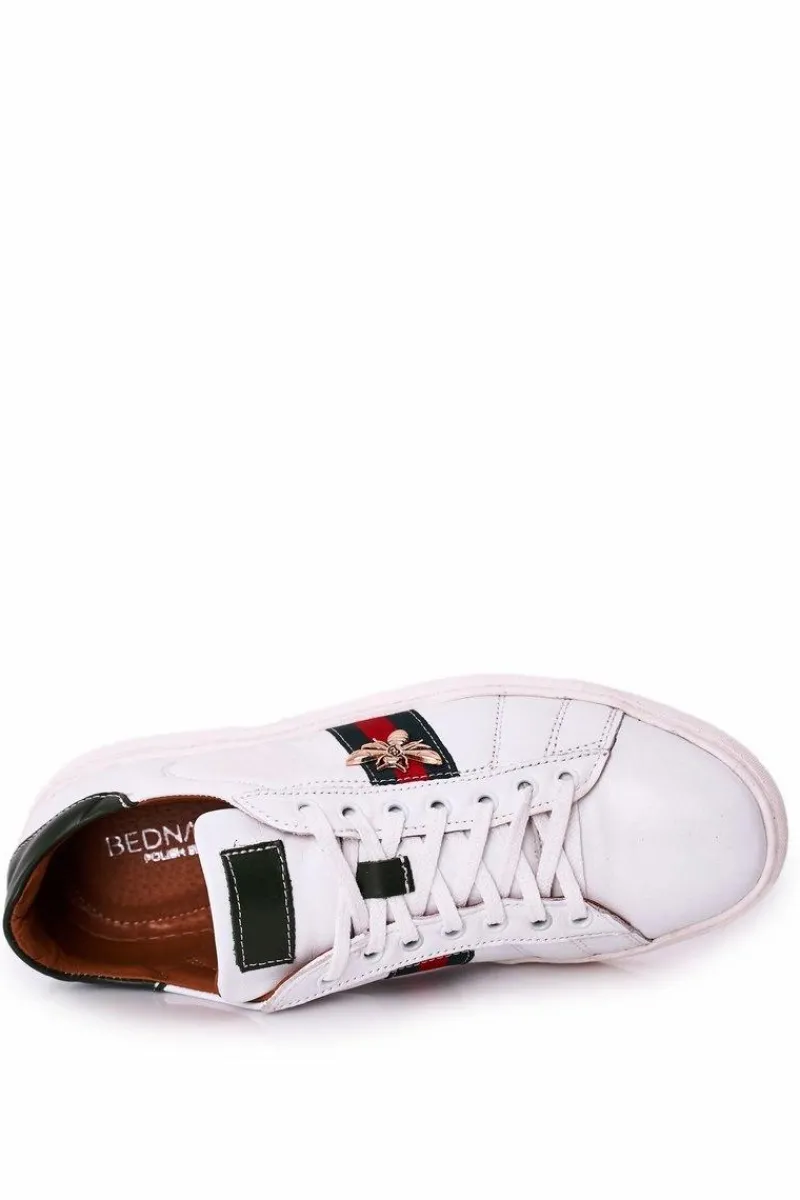 Bednarek Polish Shoes|Półbuty Casual>Boto Męskie Skórzane Półbuty Tenisówki BEDNAREK Białe