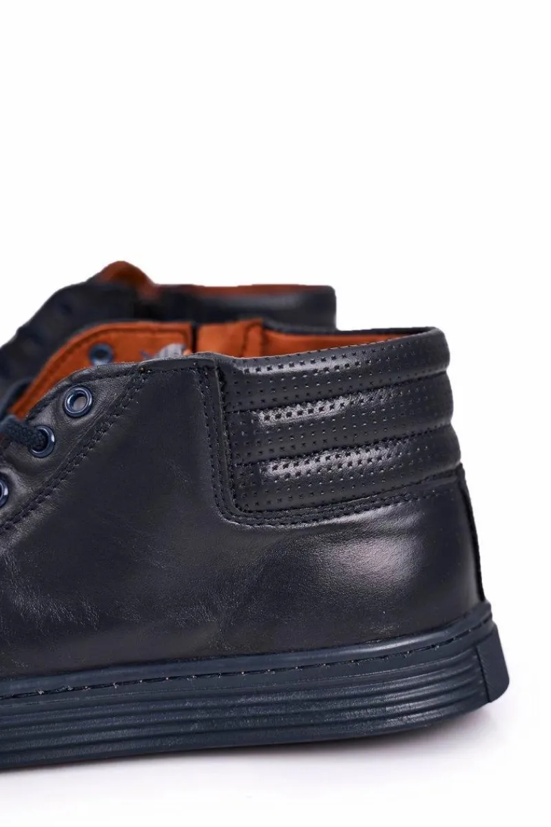 Bednarek Polish Shoes|Półbuty Casual>Boto Męskie Skórzane Półbuty Tenisówki BEDNAREK Granatowe