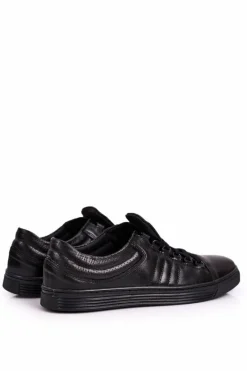 Best Męskie Skórzane Półbuty Tenisówki BEDNAREK Czarne Męskie Bednarek Polish Shoes|Półbuty Casual