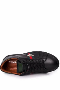 Best Męskie Skórzane Półbuty Tenisówki BEDNAREK Czarne Męskie Bednarek Polish Shoes|Półbuty Casual