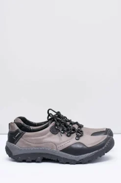 Męskie Skórzane Szare Półbuty Trekkingowe Gretin Męskie Obuwie Trekkingowe Męskie