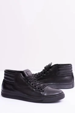 Sale Boto Męskie Skórzane Tenisówki Czarne Torres
