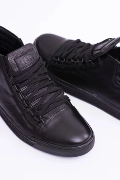 Sale Boto Męskie Skórzane Tenisówki Czarne Torres