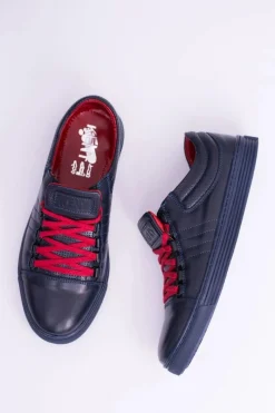 Best Męskie Skórzane Tenisówki Granatowe Elon Męskie Trampki Niskie|Trampki Męskie Niskie