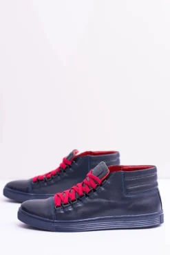 Outlet Męskie Skórzane Tenisówki Granatowe Torres Męskie Trampki Wysokie|Trampki Męskie Wysokie