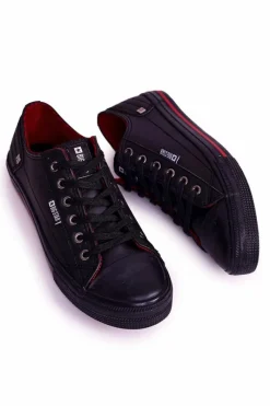 Online Big Star Shoes Męskie Skórzane Trampki BIG STAR DD174259 Czarne