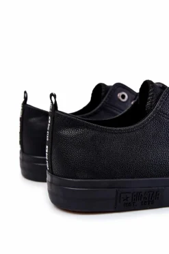 Online Męskie Skórzane Trampki Big Star KK174053 Czarne Męskie Trampki Męskie Big Star|Trampki Niskie