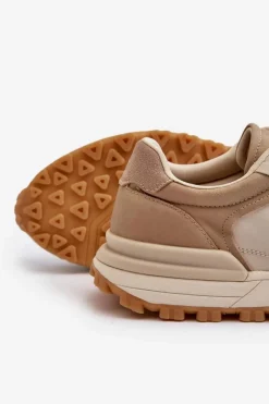 Clearance Big Star Shoes Męskie Sneakersy Big Star NN174067 Memory Foam System Beżowe Beżowy