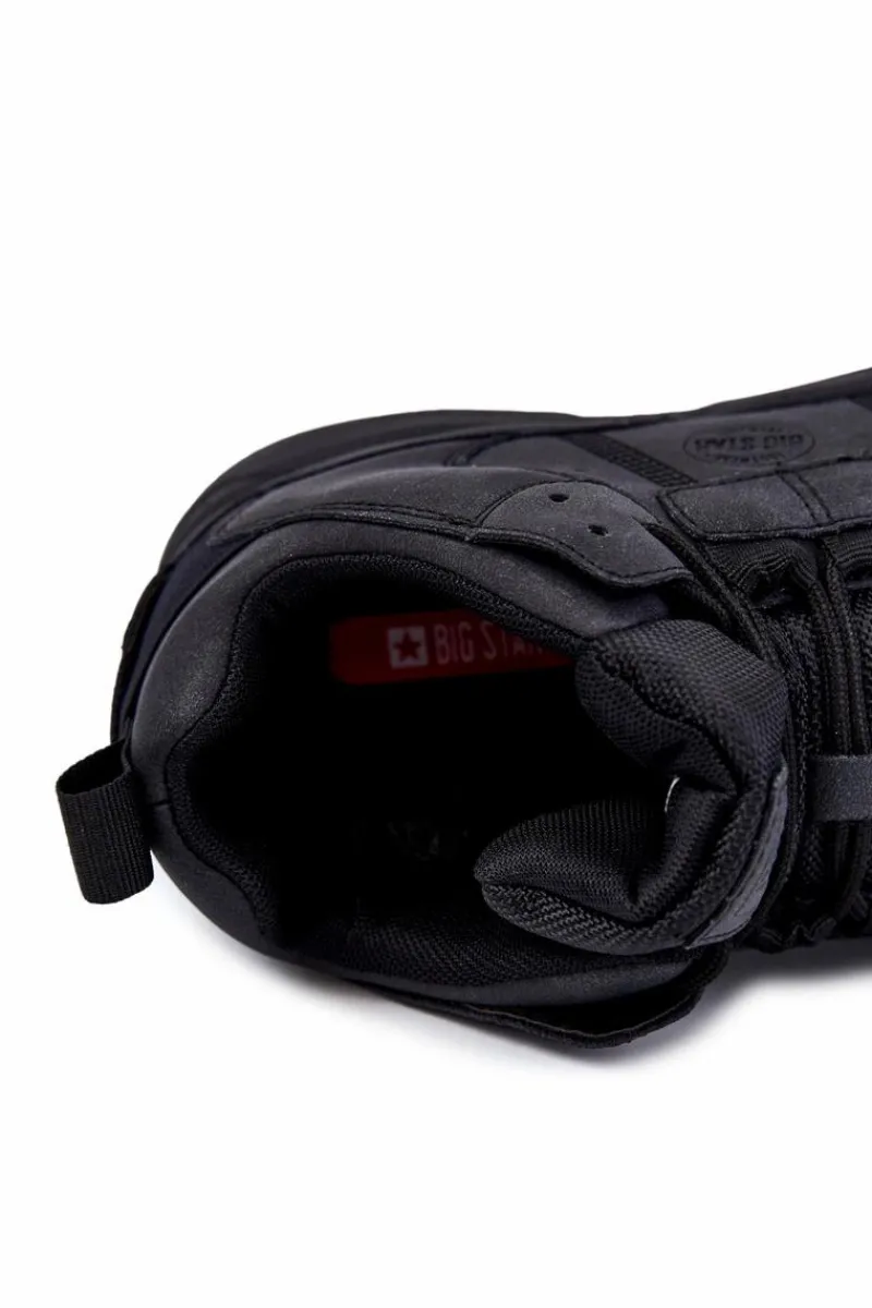 Obuwie Sportowe Męskie>Big Star Shoes Męskie Sneakersy Buty Sportowe Big Star KK174247 Czarne