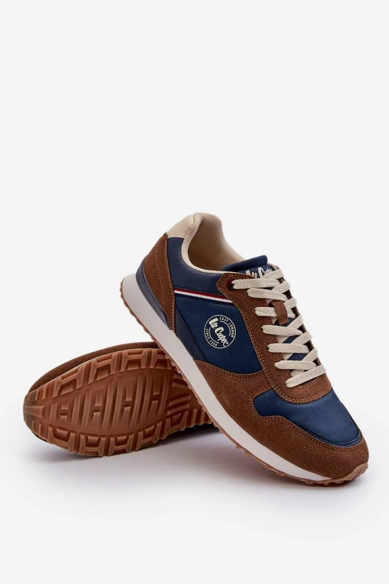 Online Lee Cooper Męskie Sneakersy Buty Sportowe LCW-24-03-2334 Brązowe