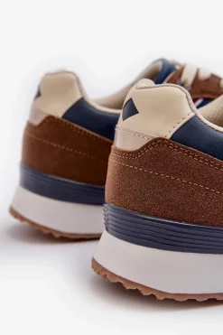 Online Lee Cooper Męskie Sneakersy Buty Sportowe LCW-24-03-2334 Brązowe