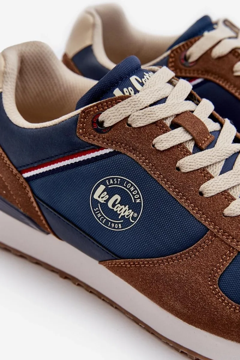 Online Lee Cooper Męskie Sneakersy Buty Sportowe LCW-24-03-2334 Brązowe