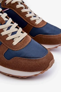 Online Lee Cooper Męskie Sneakersy Buty Sportowe LCW-24-03-2334 Brązowe