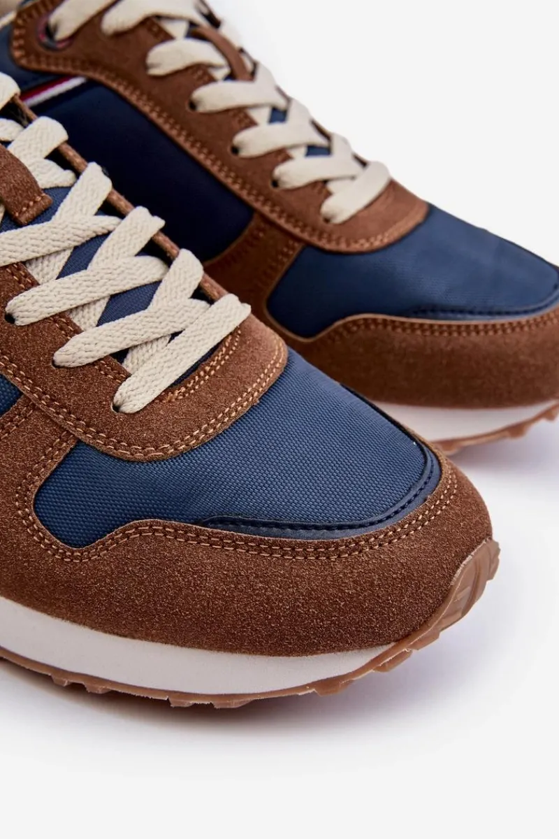 Online Lee Cooper Męskie Sneakersy Buty Sportowe LCW-24-03-2334 Brązowe