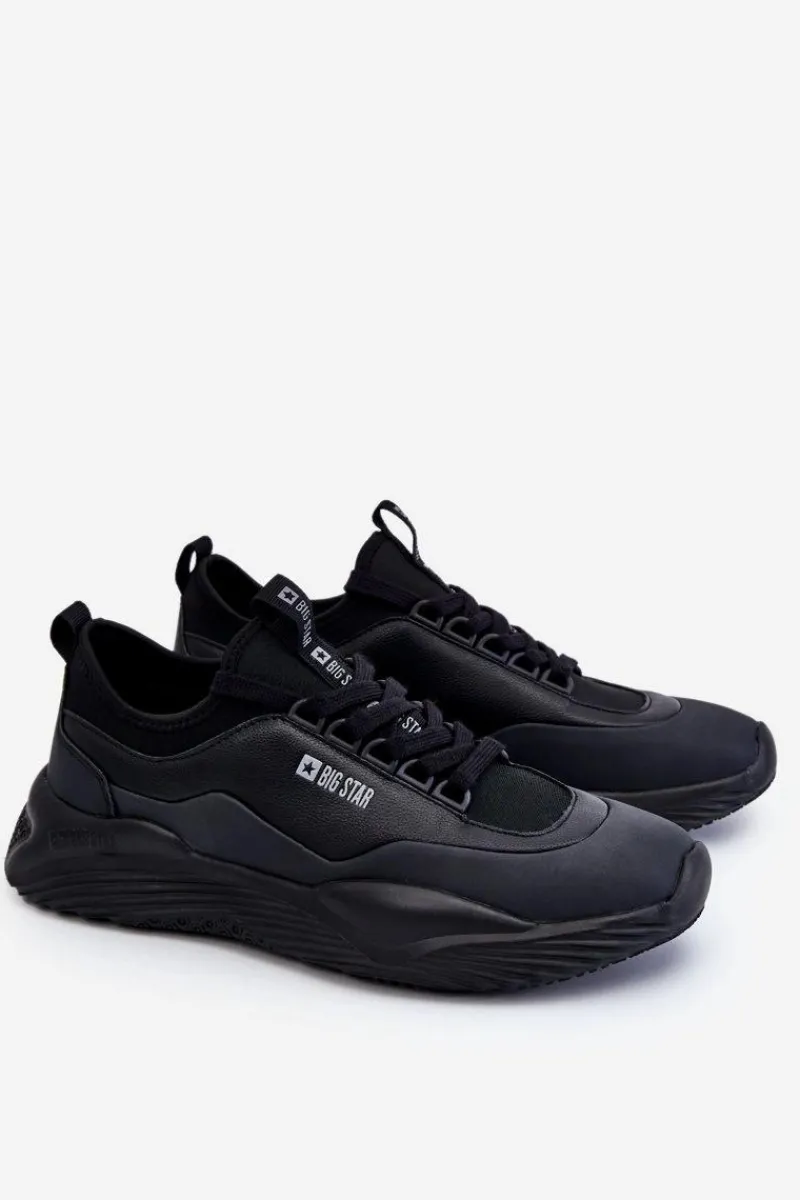 Obuwie Sportowe Męskie>Big Star Shoes Męskie Sneakersy Memory Foam System Big Star LL174149 Czarne