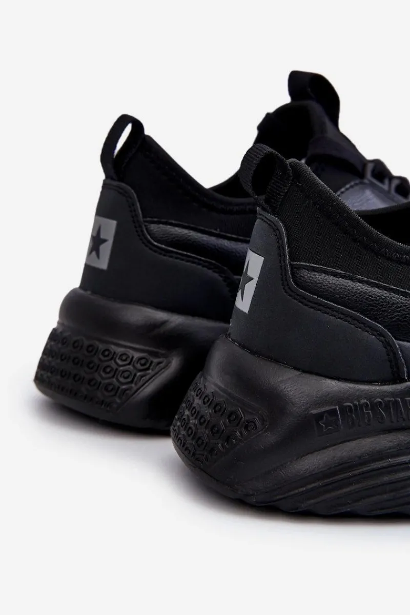 Obuwie Sportowe Męskie>Big Star Shoes Męskie Sneakersy Memory Foam System Big Star LL174149 Czarne