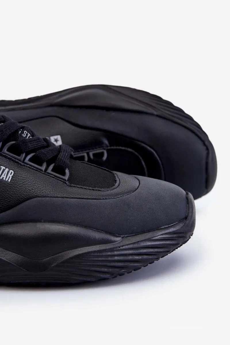 Obuwie Sportowe Męskie>Big Star Shoes Męskie Sneakersy Memory Foam System Big Star LL174149 Czarne