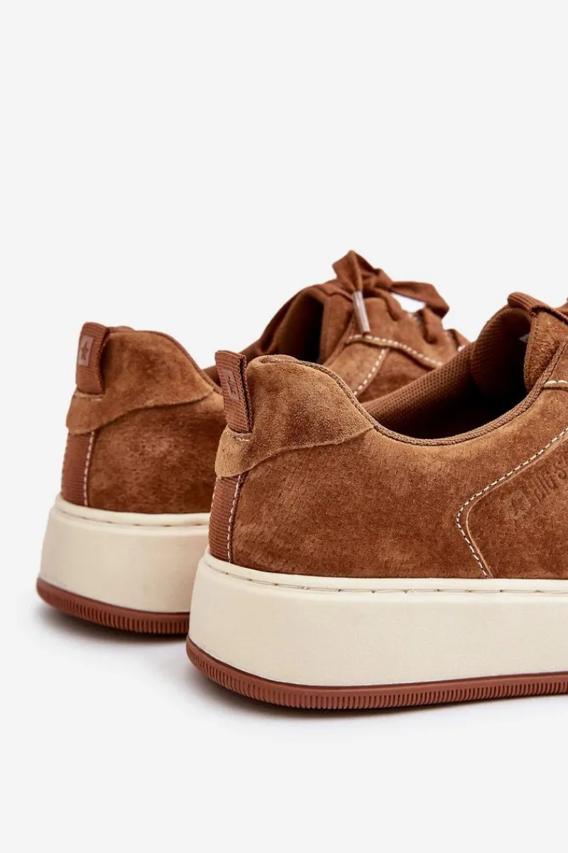 Online Big Star Shoes Męskie Sneakersy Na Platformie Zamszowe Big Star OO174014 Brązowe Brązowy