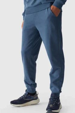 New Męskie Spodnie Dresowe Joggery WMM00TTROM0942-32S Niebieskie Męskie Spodnie Męskie|Odzież 4F