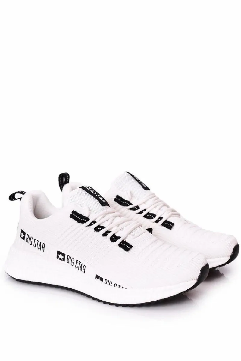 Sale Męskie Sportowe Buty Big Star HH174270 Białe Męskie Trampki Męskie Big Star|Obuwie Sportowe Męskie