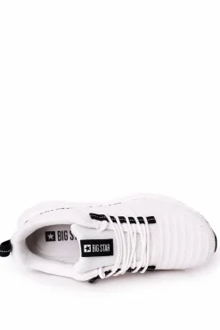 Sale Męskie Sportowe Buty Big Star HH174270 Białe Męskie Trampki Męskie Big Star|Obuwie Sportowe Męskie