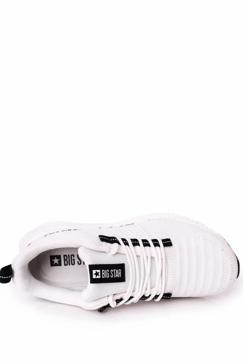 Sale Męskie Sportowe Buty Big Star HH174270 Białe Męskie Trampki Męskie Big Star|Obuwie Sportowe Męskie