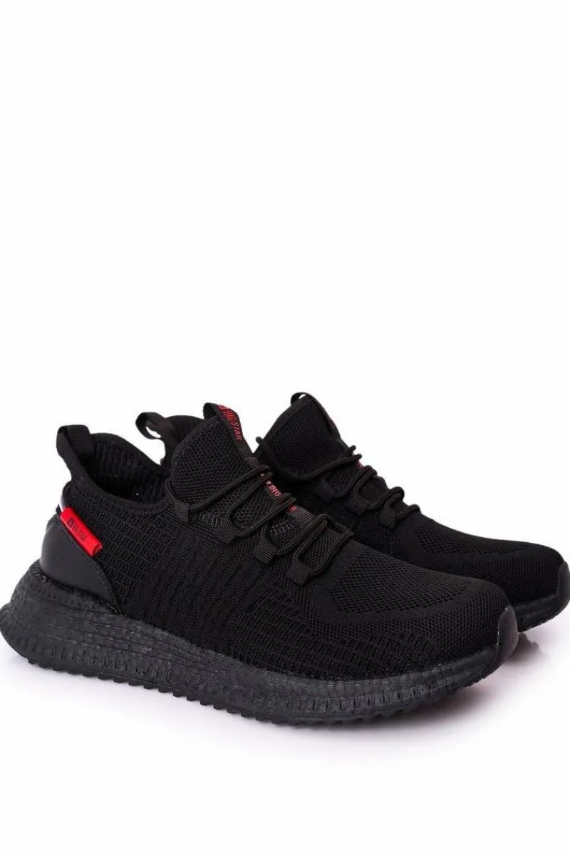 Trampki Męskie Big Star|Obuwie Sportowe Męskie>Big Star Shoes Męskie Sportowe Buty Big Star HH174273 Czarne