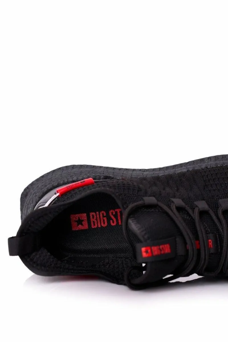 Trampki Męskie Big Star|Obuwie Sportowe Męskie>Big Star Shoes Męskie Sportowe Buty Big Star HH174273 Czarne