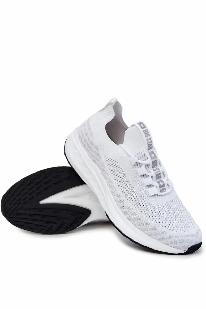 Obuwie Sportowe Męskie>Big Star Shoes Męskie Sportowe Buty Big Star JJ174166 Białe