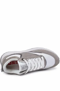Online Big Star Shoes Męskie Sportowe Buty Big Star KK174021 Biało-Szare