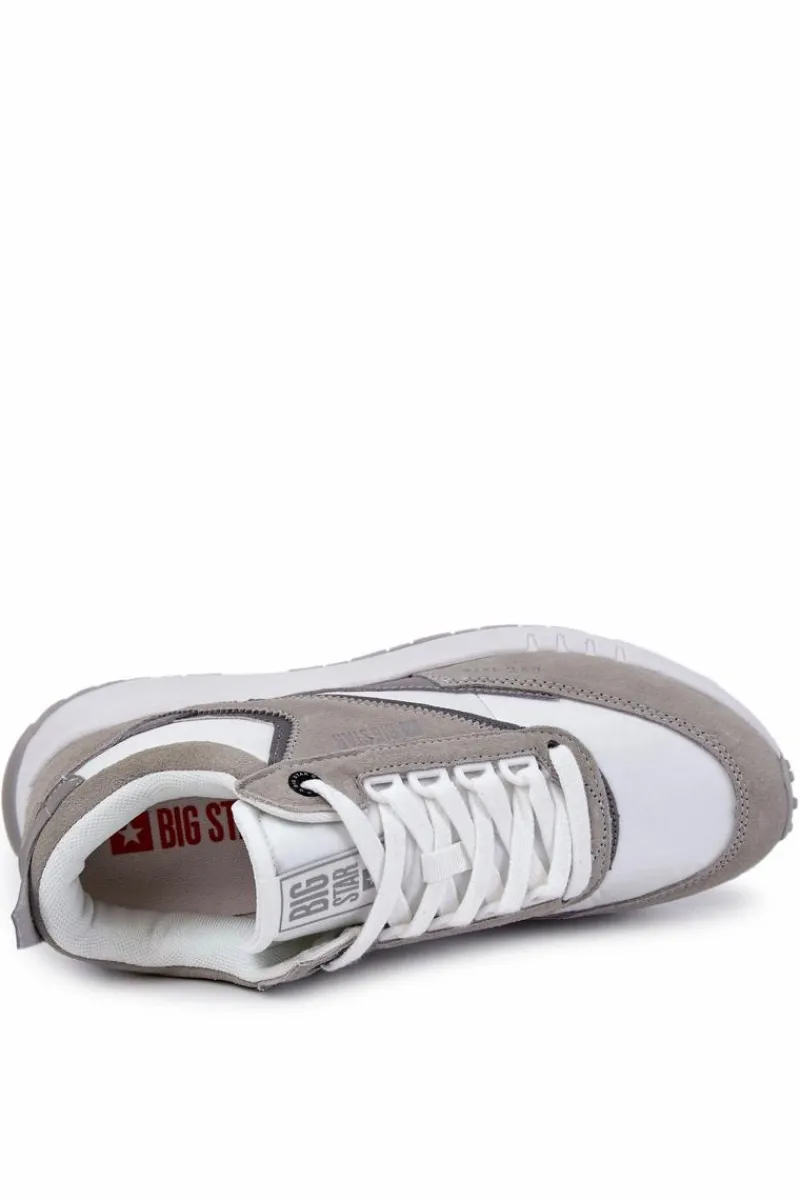 Online Big Star Shoes Męskie Sportowe Buty Big Star KK174021 Biało-Szare