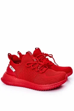 Clearance Męskie Sportowe Buty Big Star HH174275 Czerwone Męskie Trampki Męskie Big Star|Obuwie Sportowe Męskie