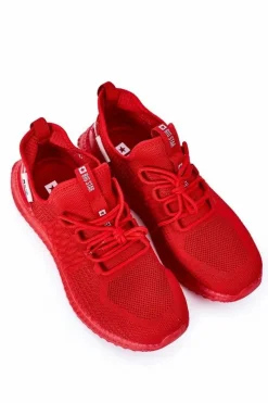 Clearance Męskie Sportowe Buty Big Star HH174275 Czerwone Męskie Trampki Męskie Big Star|Obuwie Sportowe Męskie