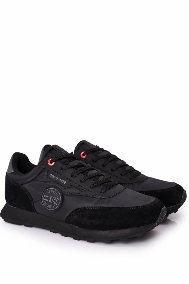 Big Star Shoes Męskie Sportowe Buty Memory Foam Big Star HH174250 Czarne