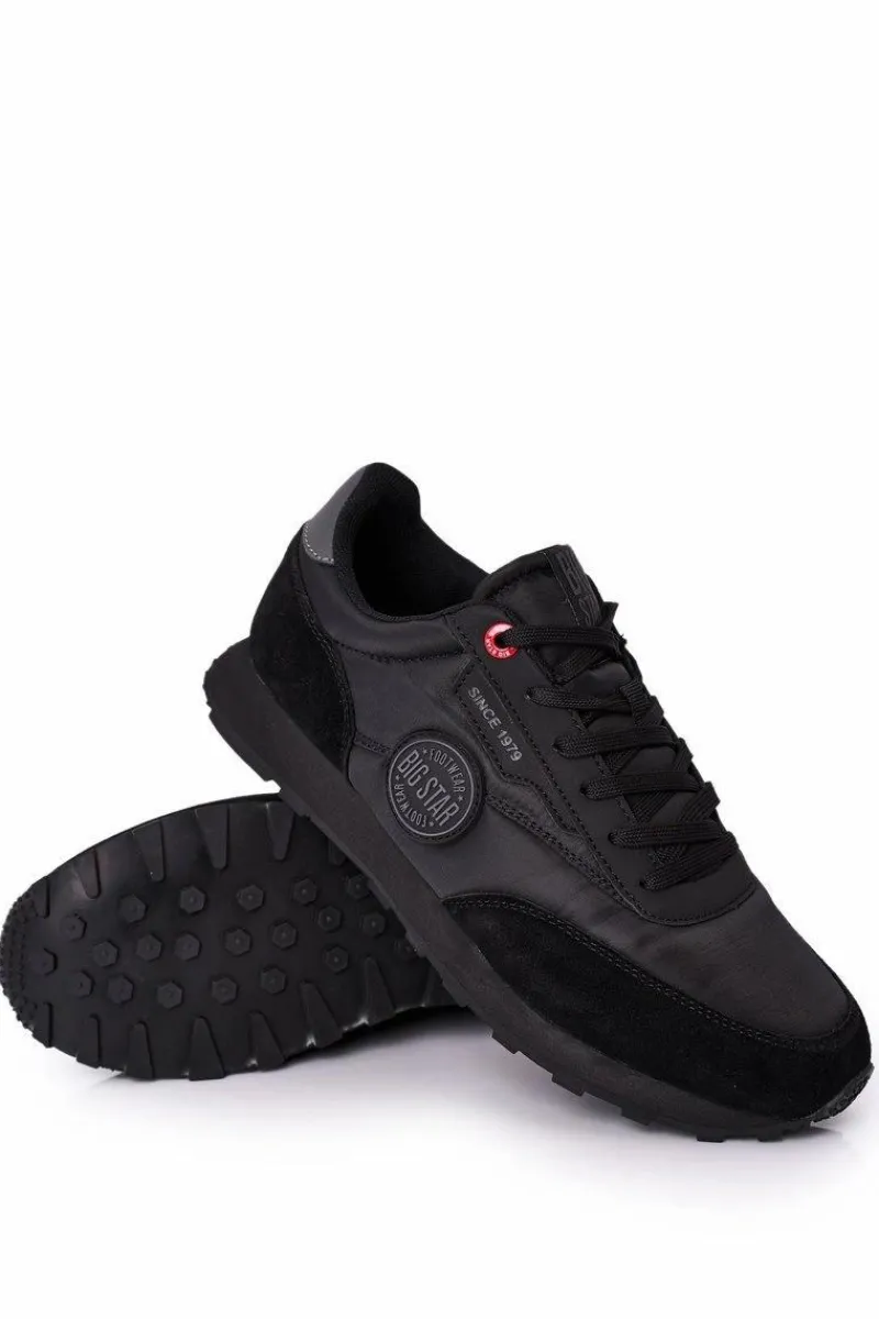 Big Star Shoes Męskie Sportowe Buty Memory Foam Big Star HH174250 Czarne