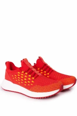 Trampki Męskie Big Star|Obuwie Sportowe Męskie>Big Star Shoes Męskie Sportowe Buty Memory Foam Big Star FF174240 Czerwone