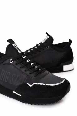 Best Męskie Sportowe Buty Memory Foam Big Star HH174212 Czarne Męskie Trampki Męskie Big Star|Obuwie Sportowe Męskie