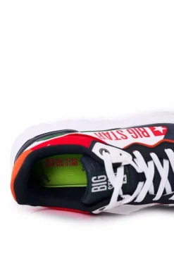 Sale Big Star Shoes Męskie Sportowe Buty Memory Foam Big Star HH174208 Biało-Granatowe