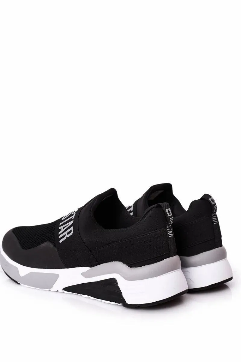 Sale Big Star Shoes Męskie Sportowe Buty Slip-On Memory Foam Big Star HH174148 Czarne