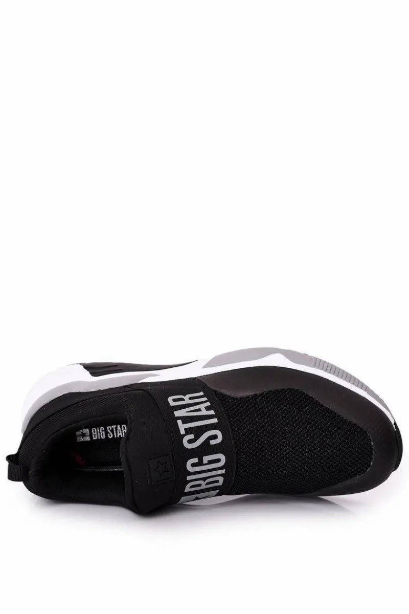 Sale Big Star Shoes Męskie Sportowe Buty Slip-On Memory Foam Big Star HH174148 Czarne