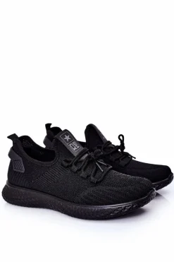 Obuwie Sportowe Męskie>Evento Męskie Sportowe Buty Slip-On Czarne Ryan