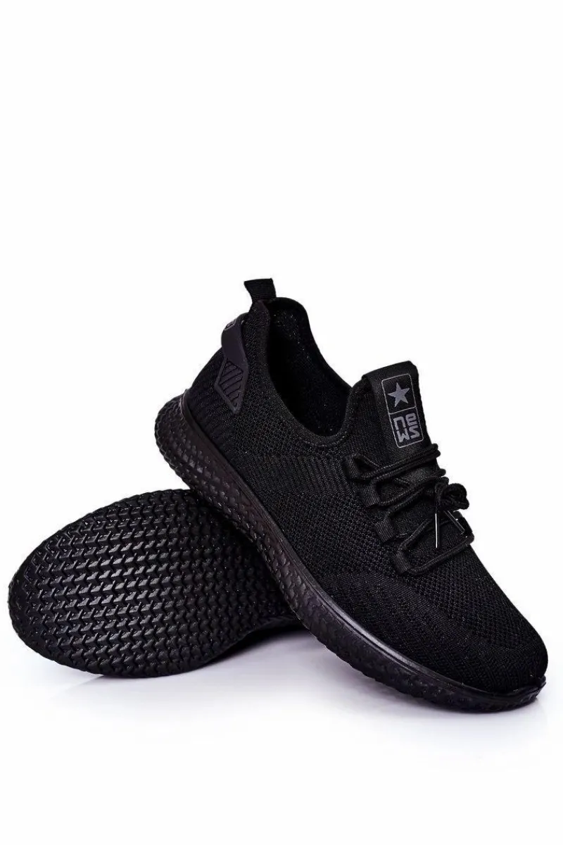 Obuwie Sportowe Męskie>Evento Męskie Sportowe Buty Slip-On Czarne Ryan