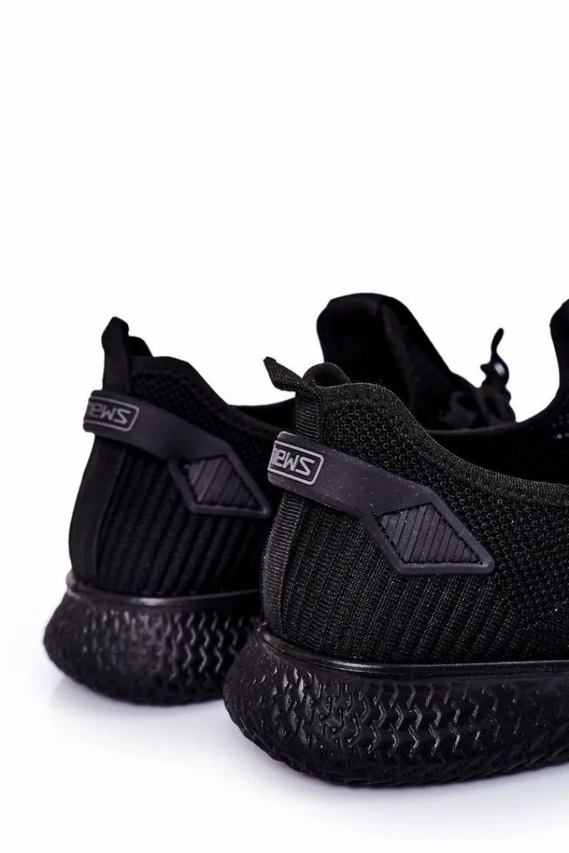 Obuwie Sportowe Męskie>Evento Męskie Sportowe Buty Slip-On Czarne Ryan