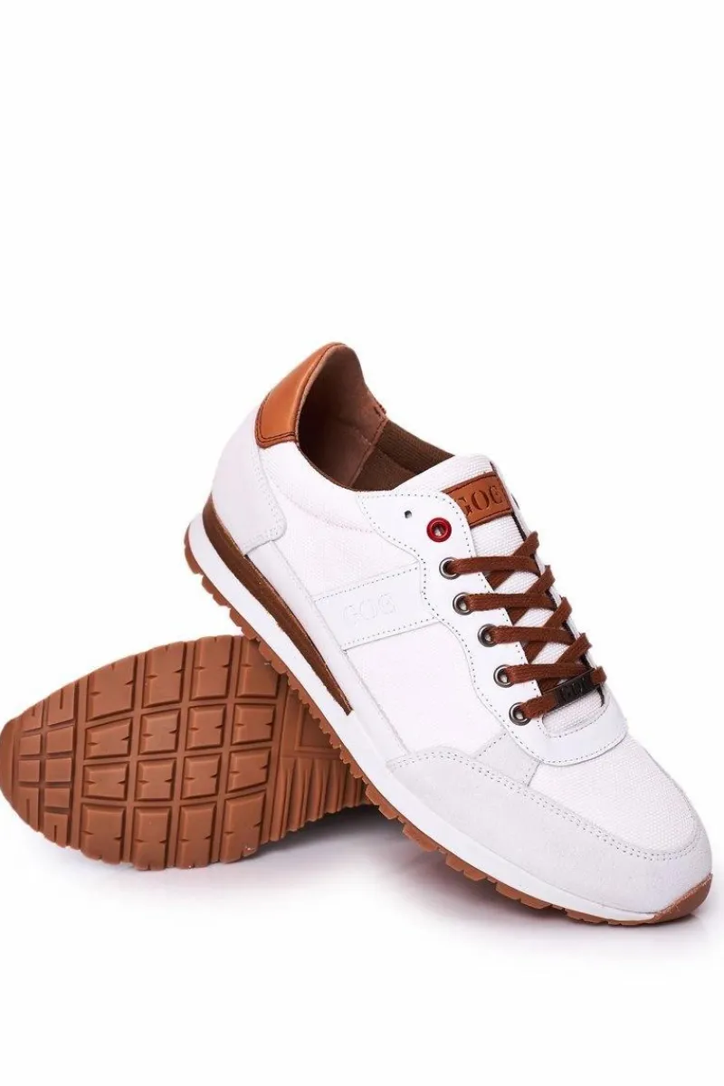 New GOE Męskie Sportowe Buty Sneakersy HH1N4054 Białe