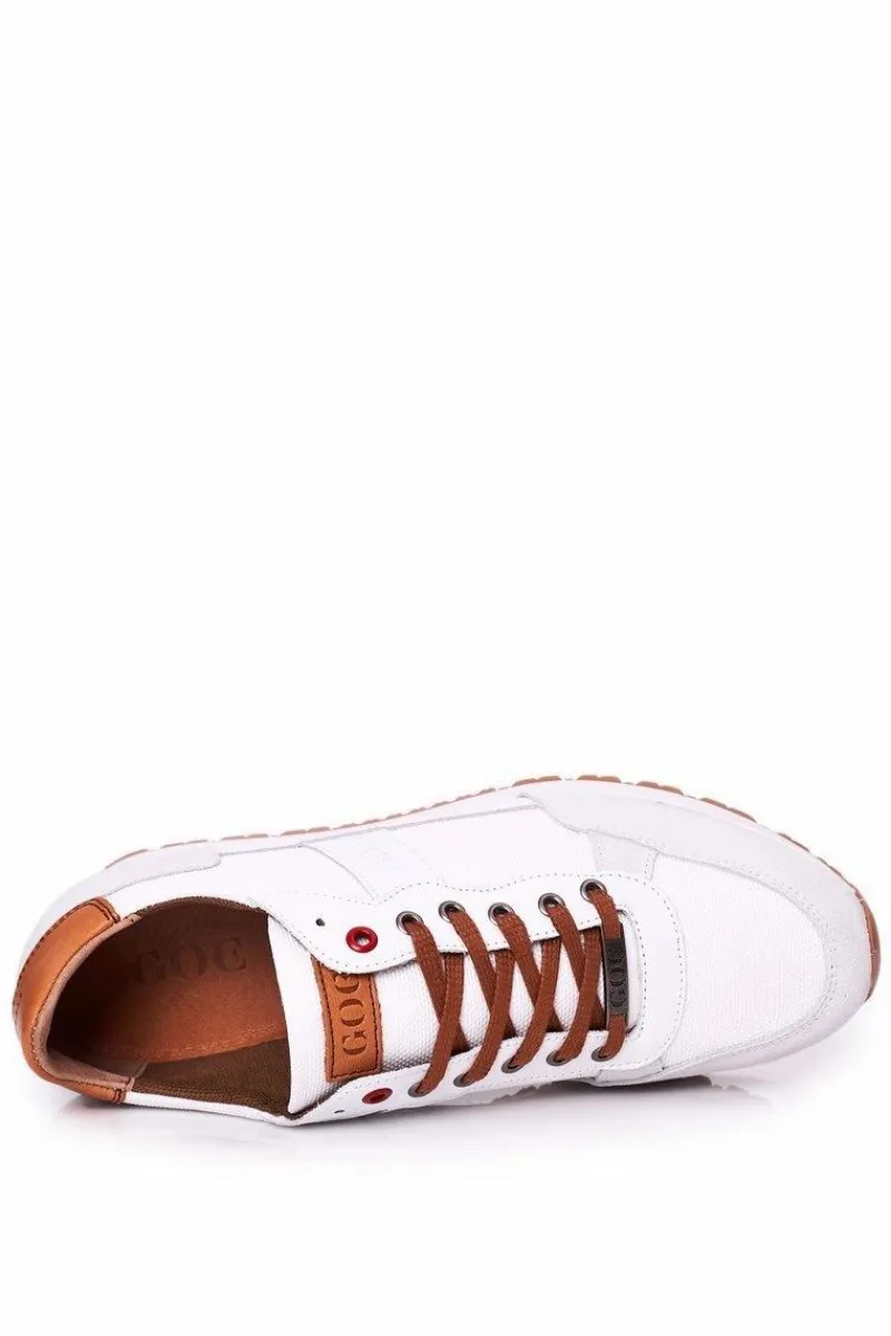 New GOE Męskie Sportowe Buty Sneakersy HH1N4054 Białe