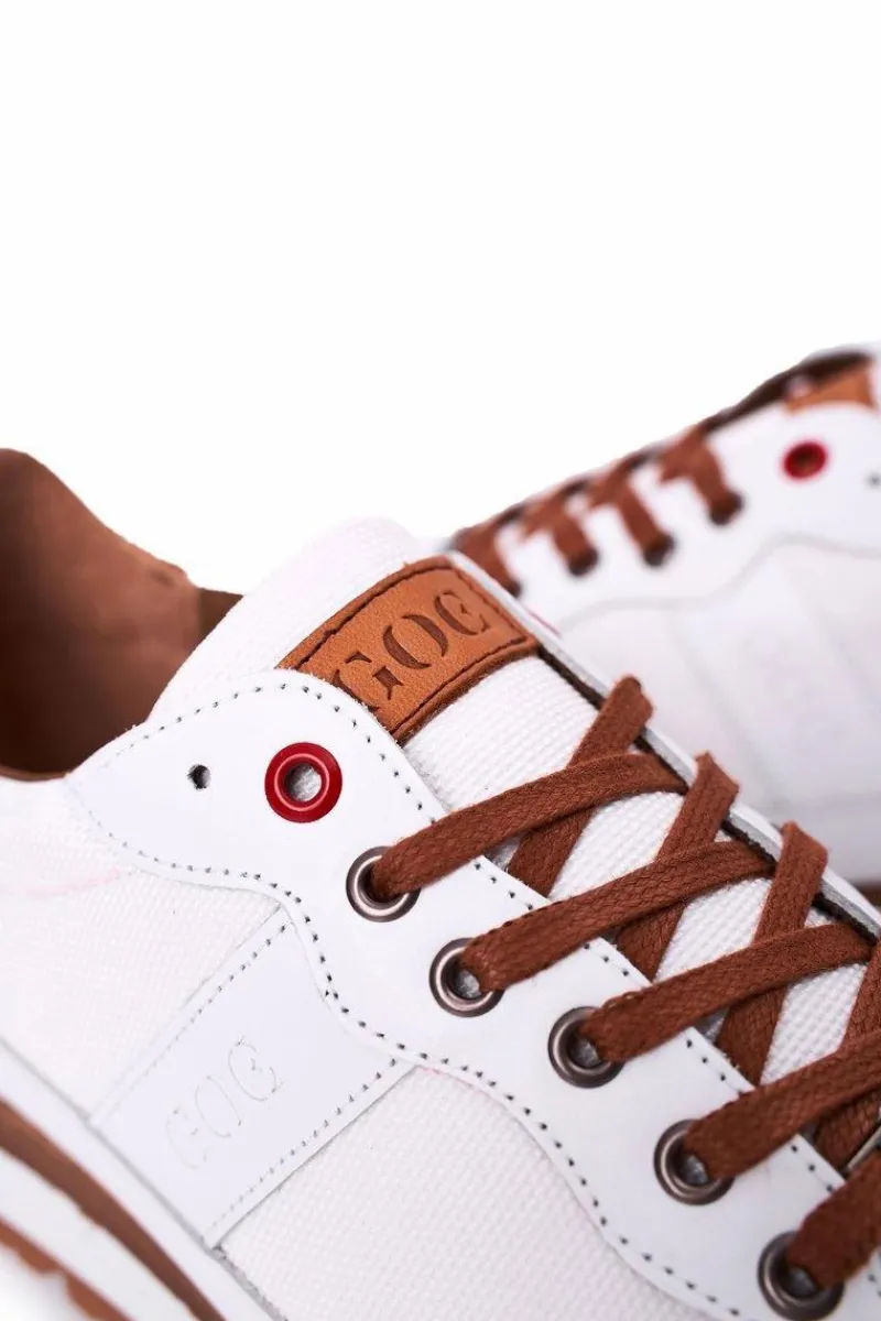 New GOE Męskie Sportowe Buty Sneakersy HH1N4054 Białe