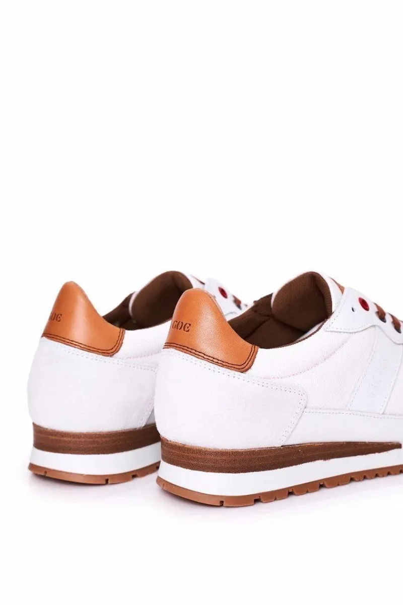 New GOE Męskie Sportowe Buty Sneakersy HH1N4054 Białe